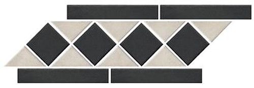 Arlington Black & White Border Tiles (11.3x26.9cm)