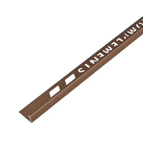 Tile Trim 10mm Soft Copper Straight Edge (2.5m)