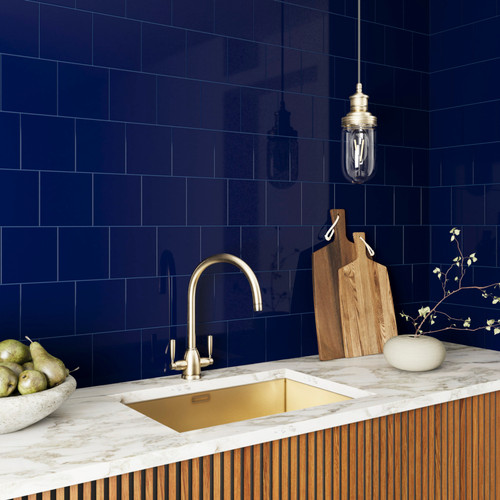 Matrix Blue Gloss Tiles (14.80x14.80cm)