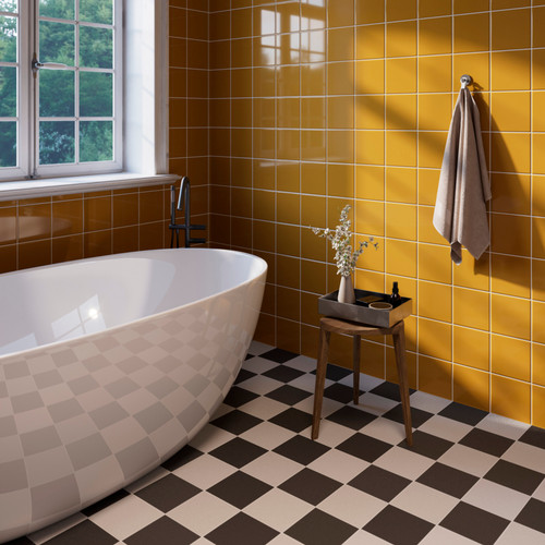 Matrix Mustard Gloss Tiles (14.80x14.80cm)