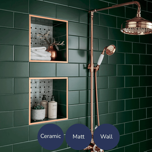 Matrix Wilderness Green Matt Tiles (10x20cm)