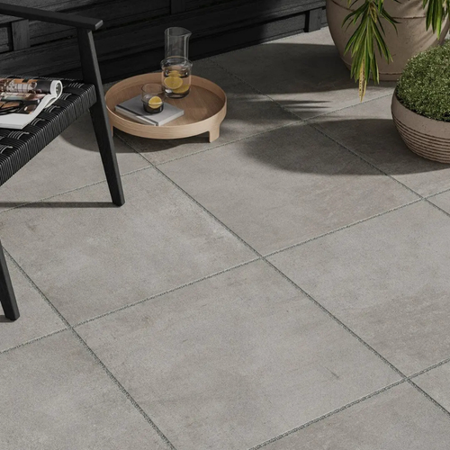 Kendal Dark Grey Cement Effect Outdoor Tiles (60x60cm) 2 Pack