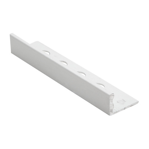 Matt White Straight Edge 8mm Tile Trim (2.5m)