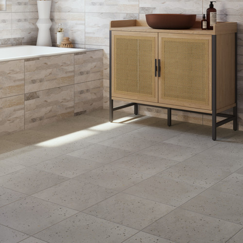 Pedra Grey Terrazzo Effect Tiles (33x33cm)