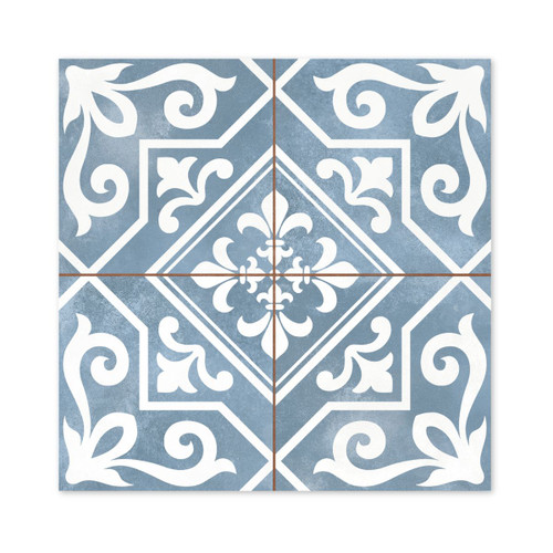 Nostalgia Blue Pattern Tile (45x45cm) [Cut Sample]