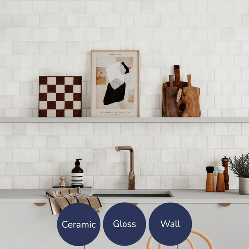 Seville Gloss White Wall Tile (10x10cm)