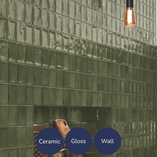 Seville Green Gloss Wall Tile (10x10cm)