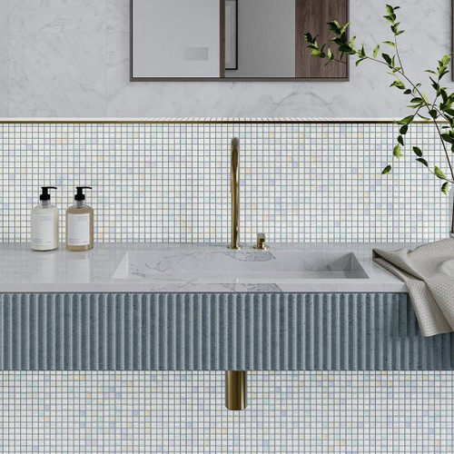 Spectrum Mix Glass Mosaic Tile (30.1x30.1cm)