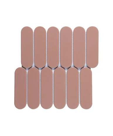 Arno Oval Blush Pink Mosaic Tile (27.6x29cm) [Full Size Sample]