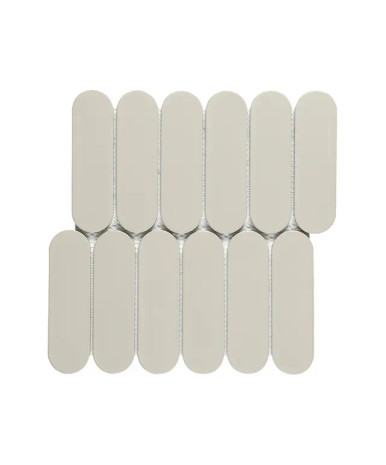 Arno Oval Ivory Mosaic Tile (27.6x29cm) [Full Size Sample]