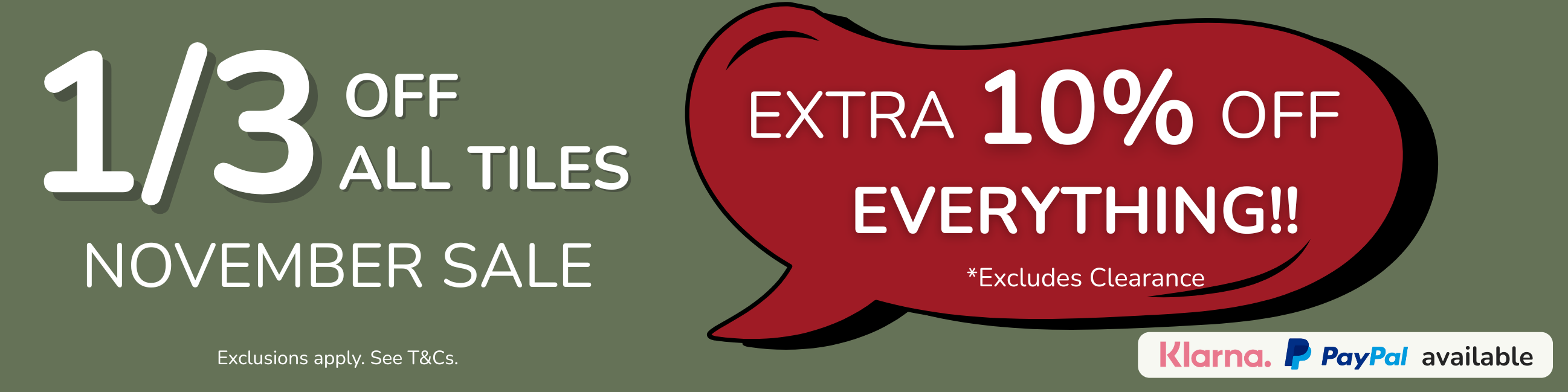 Summer Sale 20% Off All Tiles