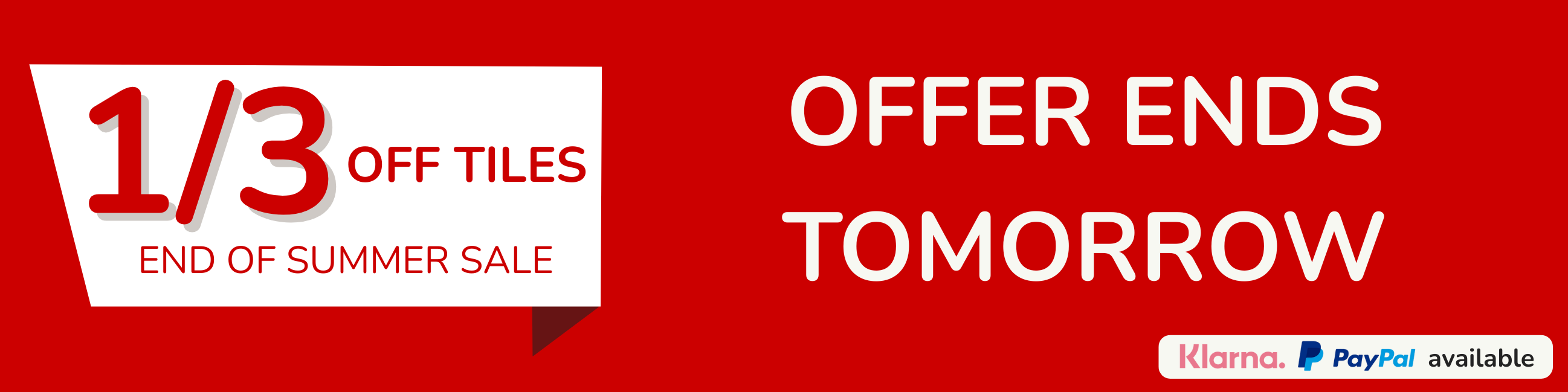 Summer Sale 20% Off All Tiles