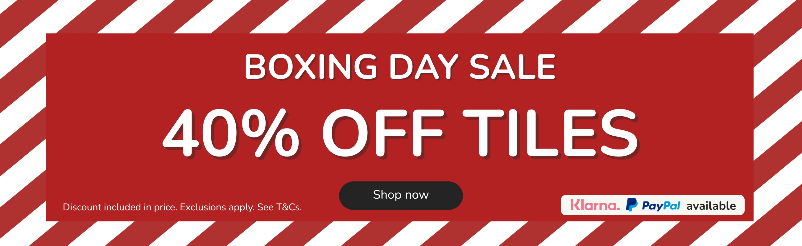 Christmas Sale 1/3 Off All Tiles and Flooring