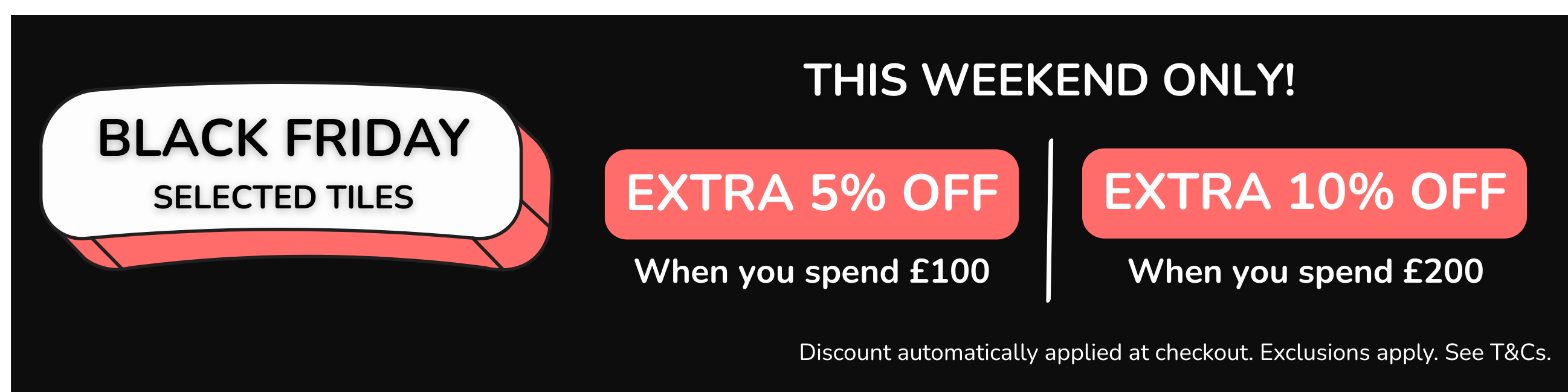 Black Friday 1/3 Off All Tiles