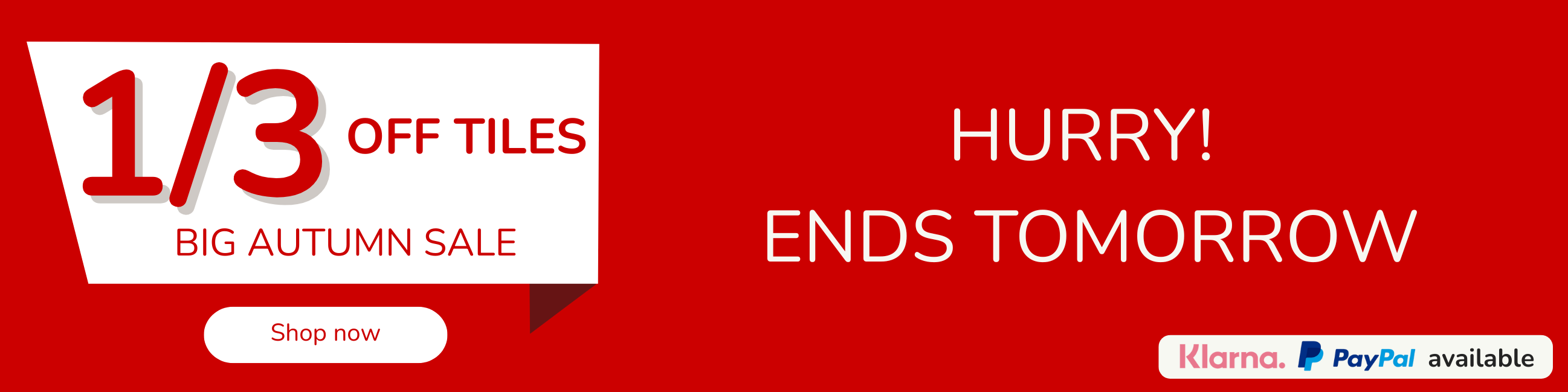 Summer Sale 20% Off All Tiles