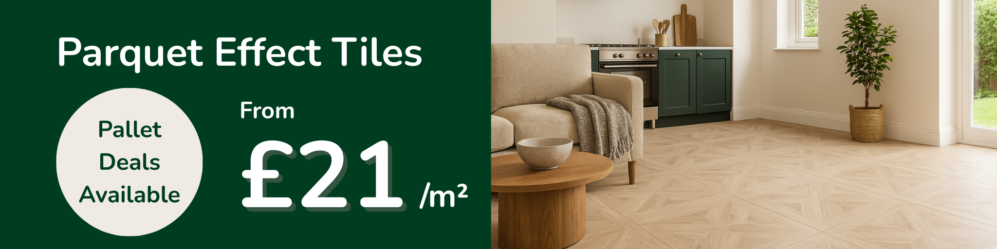 Parquet wood effect tiles