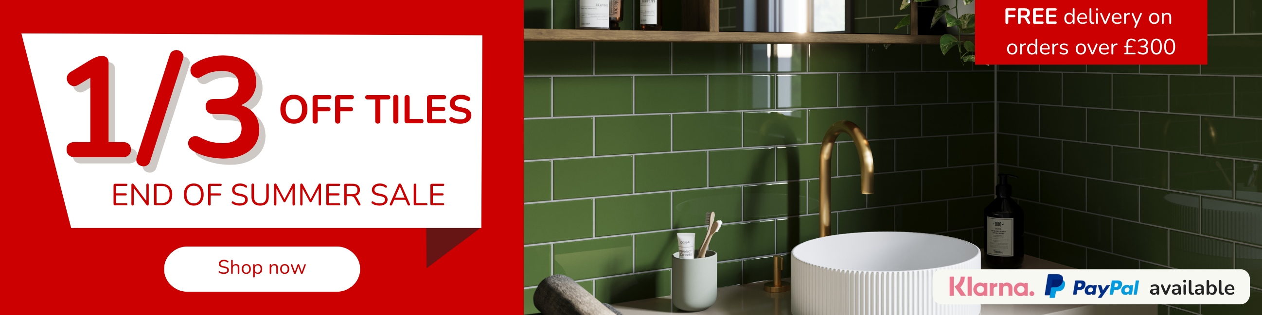 Summer Sale 20% Off All Tiles