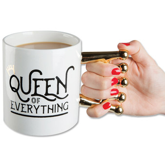 Queen of Everything Coffee Mug with Crown Handle