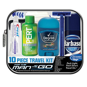 10-Piece Travel Kit for Men