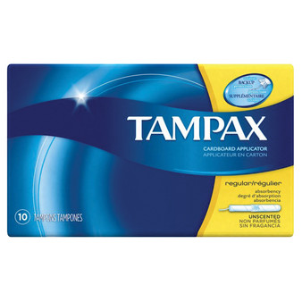 Tampax Unscented Tampons 10ct Box - Regular