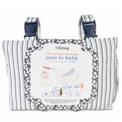 FARLINE MALETA BEBE rayas verdes claras