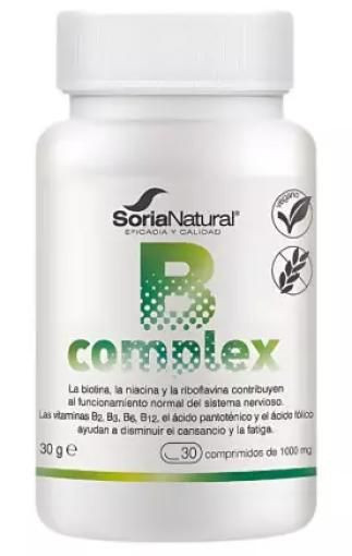 B COMPLEX 100MG 30 COMPRIMIDOS (SORIA NATURAL)