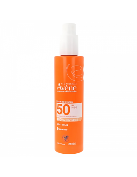Avene spray 50+ TOQUE SECO 100% INVISIBLE cara y cuerpo