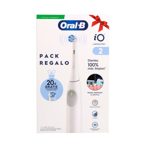 CEPILLO DENTAL ELECTRICO ORAL-B IO2 LABORATORY 1 CABEZAL INTERDENTAL   2 RECAMBIOS PACK REGALO