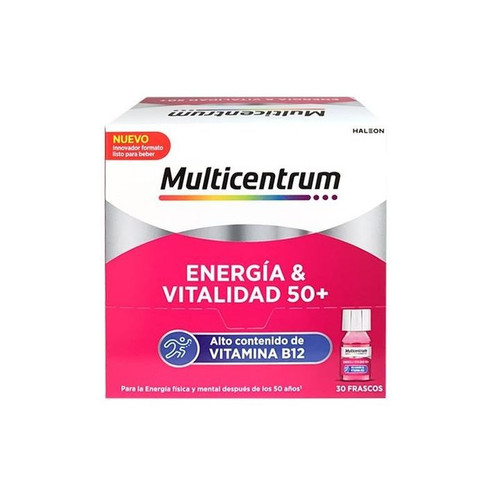 MULTICENTRUM ENERGIA - VITALIDAD 50  30 FRASCOS 7 ML SABOR FRAMBUESA
