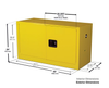 17 Gallon, 1 Shelf, 2 Doors, Manual Close, Corrosives/Acid Steel Safety Cabinet, Sure-Grip® EX Piggyback, Blue - 891702