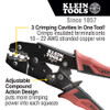 Klein Ratcheting Crimper, 10-22 AWG - Insulated Terminals