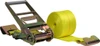 4" x 30 ft Ratchet Tie Down Yellow, Flat Hook, Aluminum Grip 2/PK