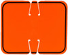 Cone Sign - Border only (black on orange) Single-Sided, Dual Mount