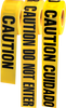 Electro-Tape 1.5mil-3" (75 mm) x 1000 ft Barricade Tape-Caution/Caution Yellow/Black 8/CS