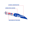 LENOX Demolition Reciprocating Saw Blade With Power Blast Technology, Bi-Metal, 9-Inch, 10 TPi
