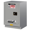 15 Gallon, 1 Shelf, 1 Door, Self Close, Left Hinge, Flammable Cabinet, Sure-Grip® EX Under Fume Hood, Sliver - 882434