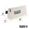 Zipper Bag, Extra-Long Canvas Tool Pouch, 16-Inch, Natural