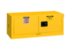 12 Gallon, 2 Doors, Self Close, Flammable Safety Cabinet, Sure-Grip® EX Piggyback, Yellow - 891320