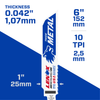 LENOX Lazer Reciprocating Saw Blade 152 X 25 X 1.07Mm