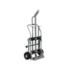 Double Cylinder Hand Truck With Hoist Ring, 10.5" Pneumatic Wheels, Rear Casters - 35026