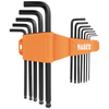 Long Ball End Hex Key Set, SAE and Metric, 22-Piece