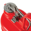 1 Gallon Plastic Safety Can for Flammables, Oval, Flame Arrester, Stainless Steel Hardware, Red - 14160