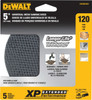 DEWALT 120 Grit Mesh Random Orbit Disks (5 Sheets), 5"