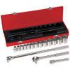 Klein 1/2" Drive Socket Wrench Set, 16 Pc
