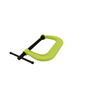 WILTON 408SF, 400 Series Hi-Vis Safety  C-Clamp, 0 - 8-1/4" Opening, 5" Throat