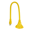 Southwire 2ft SJTW 12/3 Three-Way Power Block (Yellow) 12/BX