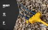 Southwire 2ft SJTW 12/3 Three-Way Power Block (Yellow) 12/BX