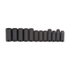 Proto® 3/8" Drive 12 Piece Metric Thin Wall Deep Impact Socket Set - 6 Point