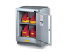 15 Gallon, 1 Shelf, 1 Door, Self Close, Right Hinge, Flammable Cabinet, Sure-Grip® EX Under Fume Hood, Silver - 882424