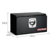 24" Compact Underbed - Steel, Gloss Black Finish